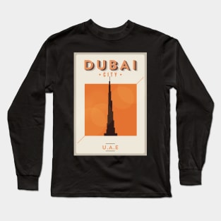 Dubai city poster Long Sleeve T-Shirt